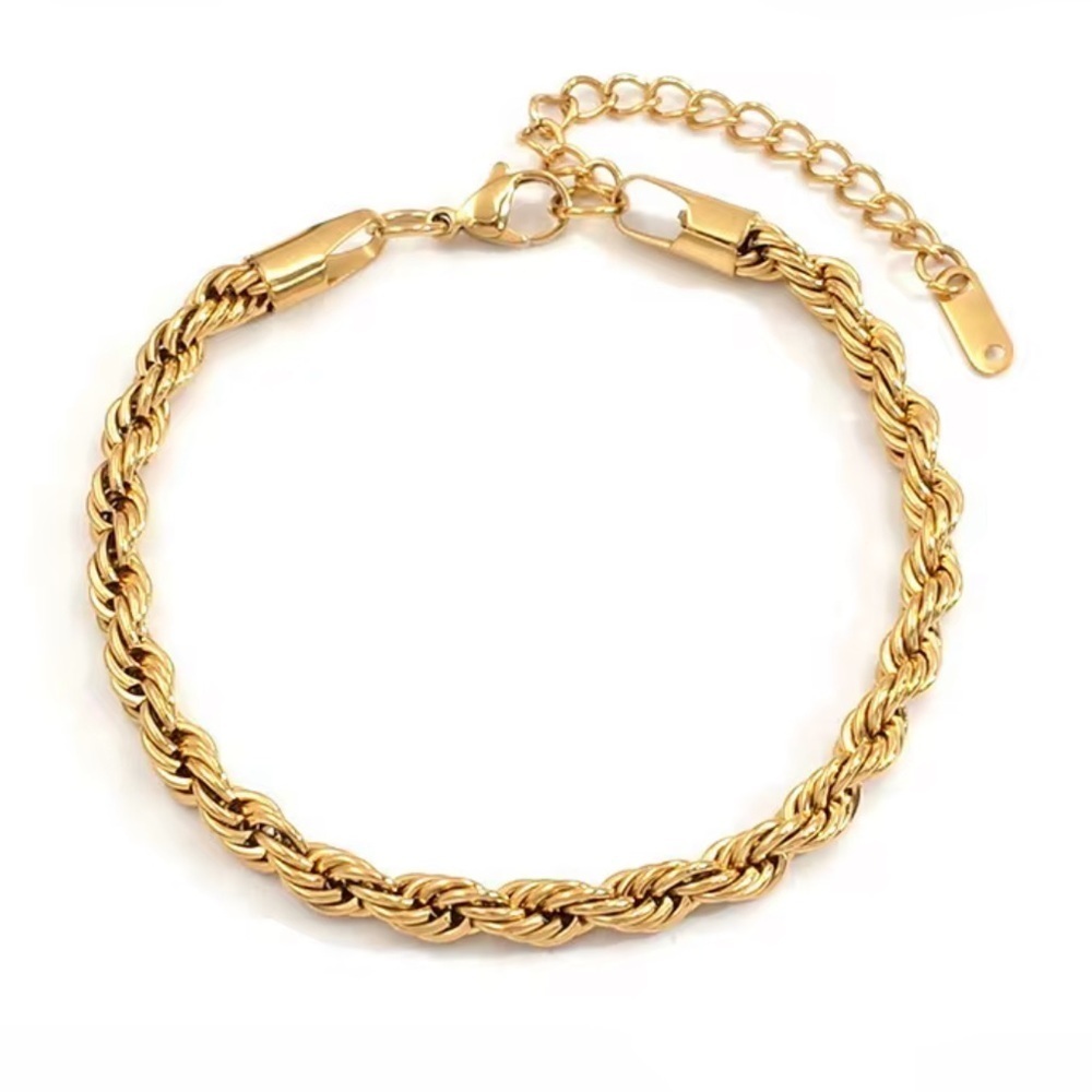 Twisted Gold Chain Bracelet